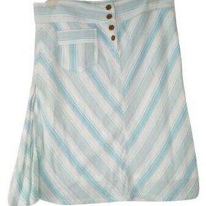 Roxy Paradise The Heart of Surfing Seersucker Striped Skirt